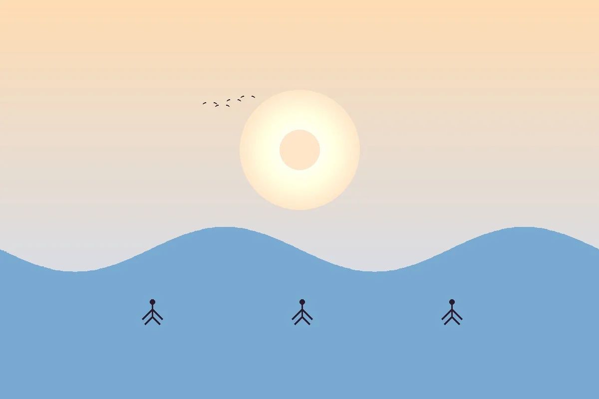 Beach yoga at sunrise on the shore