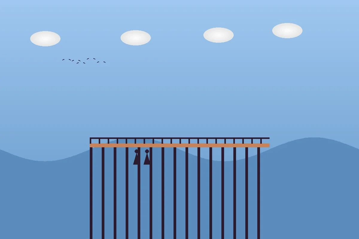 Fishing pier extending over the ocean