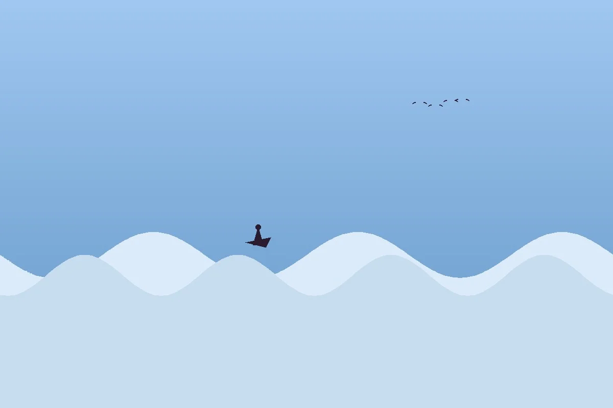 Surfer silhouette riding ocean waves